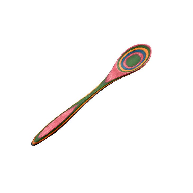 Island Bamboo Pakka Wood Mini Spoon 8'', Multiple Colors